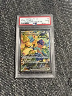 Pokemon 2025 JTG En-Journey Together #186 Hop's Zacian EX PSA 9 - Image 1