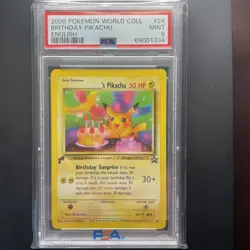 2000 Pokemon World Collection Birthday Pikachu PSA 9 - Image 1