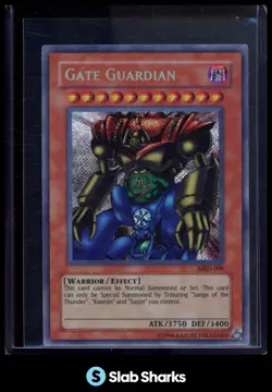 2002 YU-GI-OH! METAL RAIDERS #MRD-000 GATE GUARDIAN SECRET RARE - Image 1