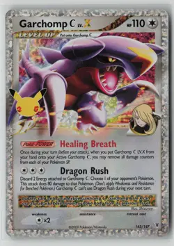 Garchomp C LV.X 145/25 Celebrations: Classic Collection Pokemon Near Mint 1 - Image 1