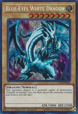 Blue-Eyes White Dragon - CT14-EN002 - Secret Rare - Limited Edition x1 Lightly P - Image 1