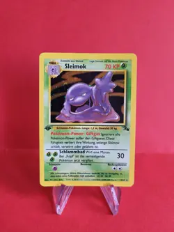 Pokemon Karte/card - Sleimok Muk 13/62 Fossil Holo 1. Edition Swirl Excellent++ - Image 1