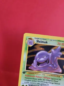 Pokemon Karte/card - Sleimok Muk 13/62 Fossil Holo 1. Edition Swirl Excellent++ - Image 2
