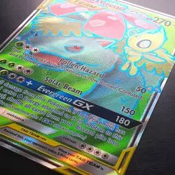 Celebi & Venusaur GX 159/181 Tag Team Full Art Rare Team Up LP Pokemon Card - Image 2