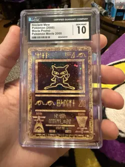 CGC 10 Ancient Mew Movie Promo Holo 2000 Pokemon Card Rare Double Holo PSA - Image 1