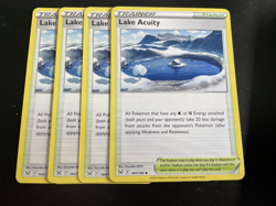 POKEMON Card - 4 x Lake Acuity 160/196 - Unco - Lost Origin - NM - Image 1