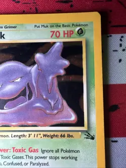 Muk 13/62 Fossil Holo Rare Pokemon Card 1999 VLP - Image 3