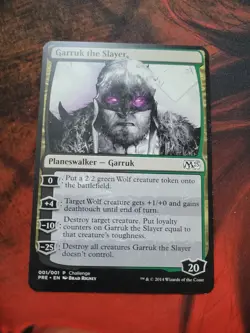 2014 Magic The Gathering Garruk The Slayer Oversized Promo Card - Image 1