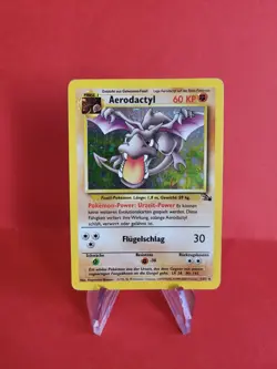 Pokemon Karte/card - Aerodactyl 1/64 - Fossil Holo Swirl - Very Good+ - Image 1