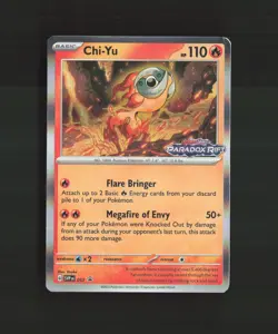 Chi-Yu SVP057 Scarlet & Violet Black Star Promo Holo Stamped Pokemon Card DMG - Image 1