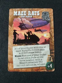 Maze Rats: Iron Dragon Single Card Doomtown Boot Hill CCG NM See Detailed Pics - Image 1
