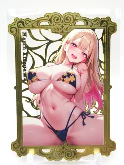 Goddess Story - Gold Metal Waifu Card - Kitagawa Marin - NUMBERED #/100 - Image 1