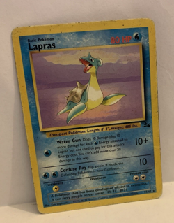 Pokemon TCG Fossil Lapras Card 25/62 Unlimited Rare Non-Holo - Image 1
