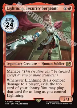 Lightning, Security Sergeant #560 - Final Fantasy MTG - Near Mint - Image 1