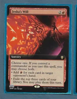 16 Jeska's Will Extended Art (CMR) #668 Near Mint (NM) Never Played MTG - Image 1