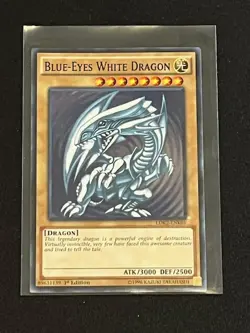 Blue-Eyes White Dragon Original Art 1st Edition LDK2-ENK01 YuGiOh Legendary Deck - Image 1