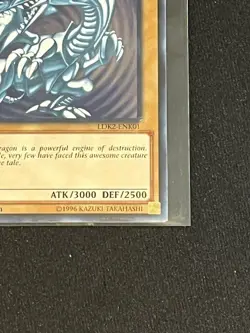 Blue-Eyes White Dragon Original Art 1st Edition LDK2-ENK01 YuGiOh Legendary Deck - Image 4