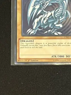 Blue-Eyes White Dragon Original Art 1st Edition LDK2-ENK01 YuGiOh Legendary Deck - Image 5