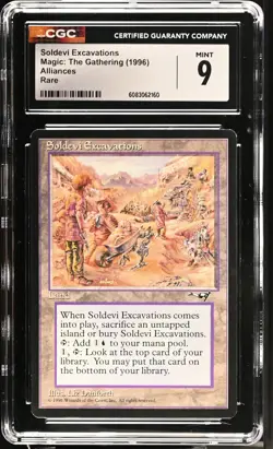SOLDEVI EXCAVATIONS Alliances Rare Reserved List CGC 9 Vintage MTG [Nostalgium] - Image 1