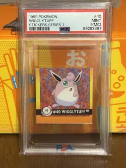 Pokemon Error Miscut Artbox 1999 Sticker Series 1 Wigglytuff Rare PSA 9 - 1/1 - Image 1