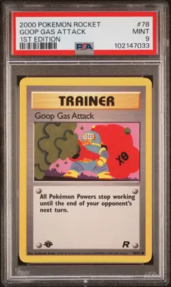 Goop Gas Attack - 1st Edition - 78/82 Team Rocket - WOTC - Pokemon TCG - PSA 9 - Image 1