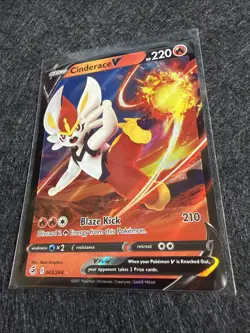 Pokemon 043/264 CINDERACE V Ultra Rare Fusion Strike Full Art NM - Image 2