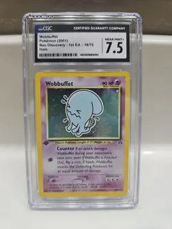 WOBBUFFET #16 HOLO 1ST EDITION CGC 7.5 2001 POKEMON NEO DISCOVERY - Image 1