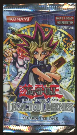 Yu-Gi-Oh! Konami Legacy of Darkness 1st Edition Booster Pack Sealed English - Image 1