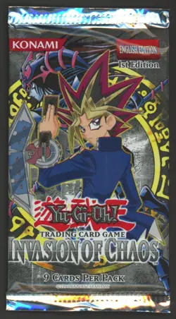 Yu-Gi-Oh Booster Pack Invasion Of Chaos IOC 1st Edition Pack Sealed - Image 1