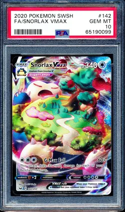 Snorlax VMAX 2020 Pokemon Sword & Shield #142 Full Art PSA 10 - Image 1