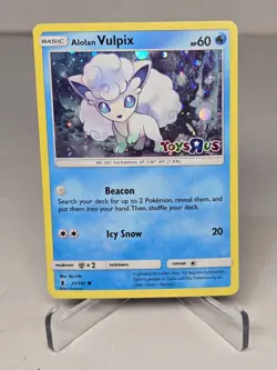 Alolan Vulpix 21/145 Toys R Us Promo Pokemon TCG Stamped Rare LP - Image 1