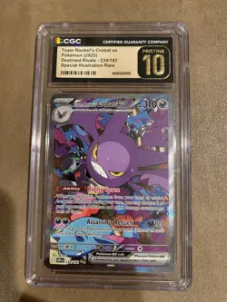 2025 Team Rocket's Crobat ex Destined Rivals Pokemon 234/182 SIR CGC Pristine 10 - Image 1