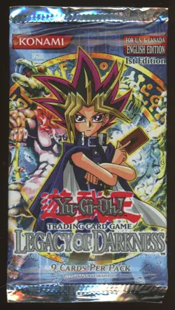 Yu-Gi-Oh! Konami Legacy of Darkness 1st Edition Booster Pack Sealed English - Image 1