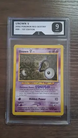 Graded LOT Of 4 Pokemon Unown Sigma Grading 9 - 8.5 NEO Destiny/Revelation - Image 3