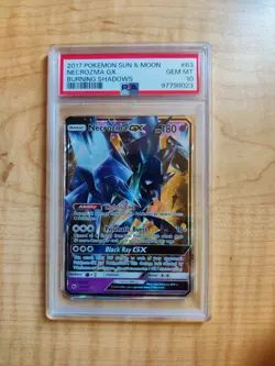 2017 POKEMON SUN MOON NECROZMA GX GEM MT PSA 10 BURNING SHADOWS - Image 1