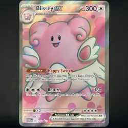 Pokemon TCG Twilight Masquerade Blissey EX Holo Ultra Rare 201/167 NM - Image 1