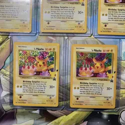LOT OF 5 POKEMON CELEBRATIONS BIRTHDAY PIKACHU BLACK STAR PROMO #24 NM LOT - Image 4
