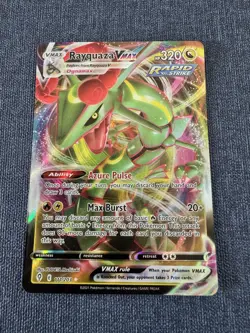 Pokemon TCG Rayquaza VMAX Holo Ultra Rare Card Evolving Skies 111/203 - Image 1