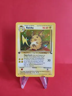 Pokemon Karte/card - Raichu 14/64 - Fossil Holo - 1. Edition - VG-Excellent - Image 1