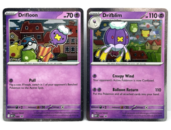 Difloon MEP005 & Drifblim MEP006 Mega Evolution Black Star Promo Pokemon Cards - Image 1