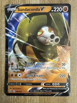 Sandaconda V 108/192 Rebel Clash Ultra Rare Pokemon Card NM - Image 1