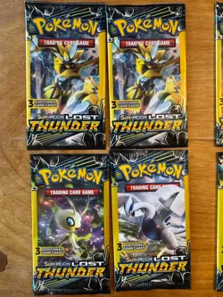 Pokemon Sun & Moon - Lost Thunder 3-Card Mini Booster Packs - Lot of 12 Packs - Image 3