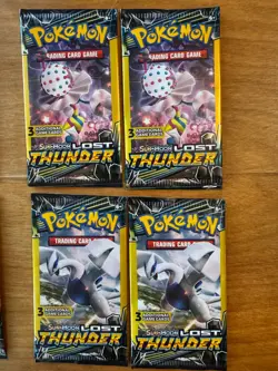 Pokemon Sun & Moon - Lost Thunder 3-Card Mini Booster Packs - Lot of 12 Packs - Image 4