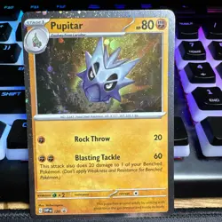 Pupitar TCG Black Star Promo SVP 120 Holo Card DOUBLE SWIRL cosmos Holo - Image 2