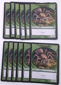 MTG Spider Creature Token Lot Shadowmoor x 12 NM Magic The Gathering x 12 - Image 1