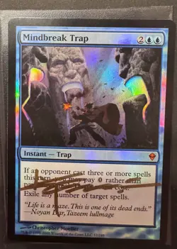 Zendikar Mindbreak Trap FOIL SIGNED - Near Mint - Magic the Gathering - Image 1