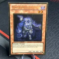 Yugioh! LP Plaguespreader Zombie - GLD3-EN019 - Gold Rare - Limited Edition - Image 1