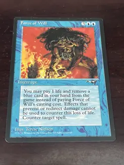 Force of Will Alliances Regular Lightly Played. MTG Free Shipping - Image 2