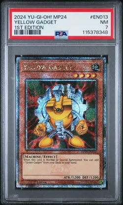 2024 YU-GI-OH! 25TH ANNIVERSARY DUELING MIRRORS 1ST EDITION YELLOW GADGET PSA 7 - Image 1