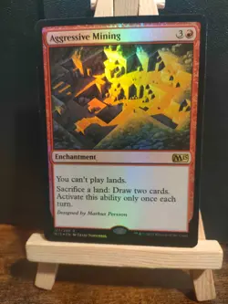 Aggressive Mining FOIL - Magic 2015 - Rare - NM - MTG - Image 1